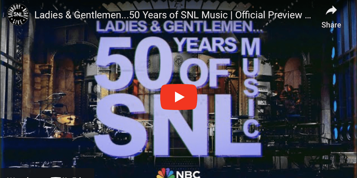 SNL Music at 50 trailer image.